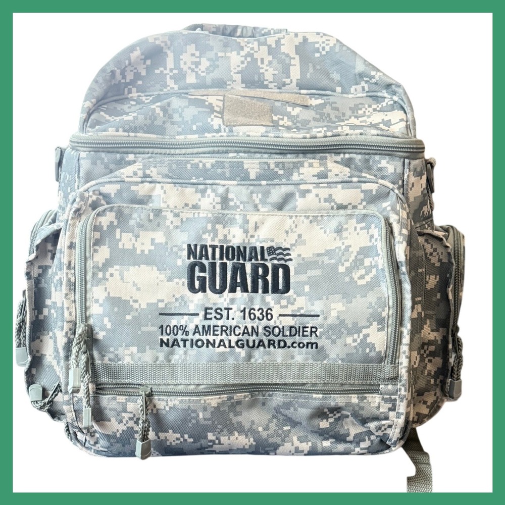 National Guard Digital Camo Tactical Backpack ACU Laptop Bag Organizer Padded